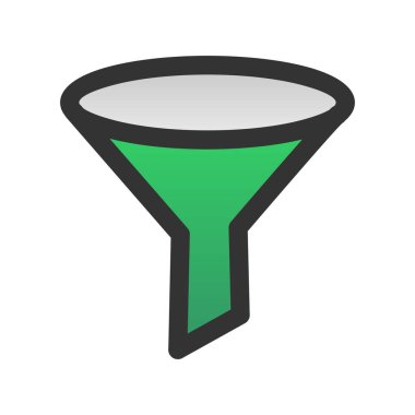 Filtre Doldurulmuş Gradyan Vektör Simgesi Tasarımı