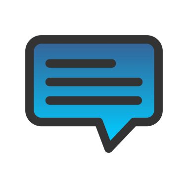  İleti Doldurulmuş Gradyan Vektör Simgesi Tasarımı