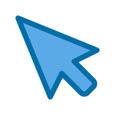 İmleç Mavi Vektör Simgesi Tasarımı