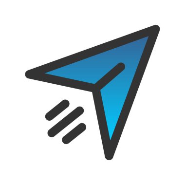 Doldurulmuş Gradyan Vektör Simgesi Tasarımı Gönder