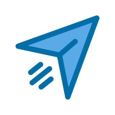 Doldurulmuş Mavi Vektör Simgesi Tasarımı Gönder