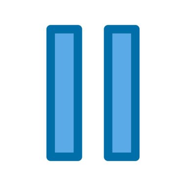 Dolu Mavi Vektör Simgesi Tasarımı Duraklat