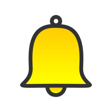 Çan Doldurulmuş Gradyan Vektör Simgesi Tasarımı