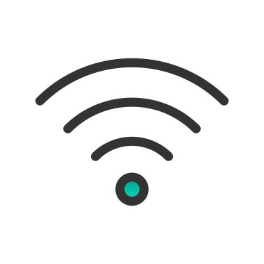 Wifi Doldurulmuş Gradyan Vektör Simgesi Tasarımı