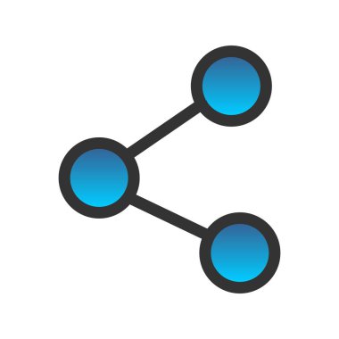 Bağlantı Dolu Gradyan Vektör Simgesi Tasarımı