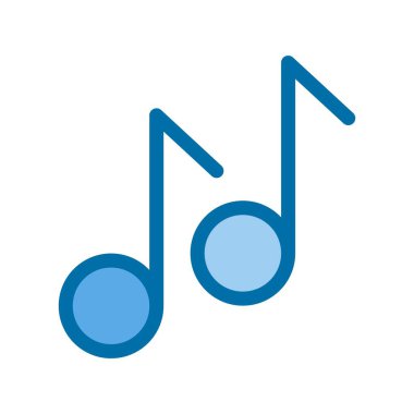 Müzik Doldurulmuş Mavi simge, simgeler, vektör