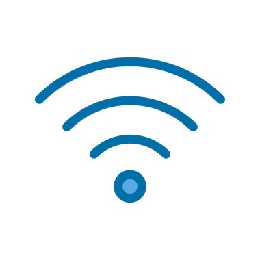 Wifi Doldurulmuş Mavi simge, simgeler, vektör