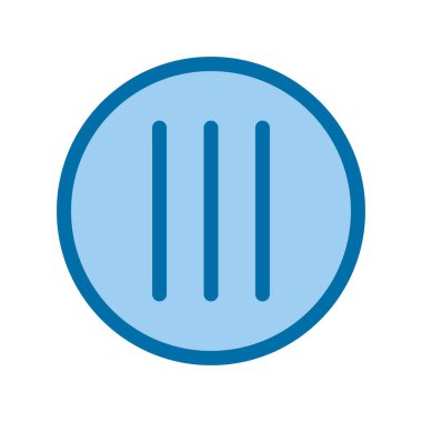 Menü Doldurulmuş Mavi simge, simgeler, vektör