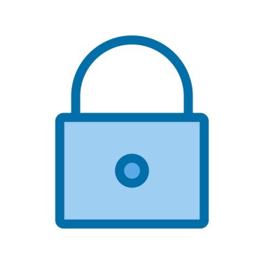 Doldurulmuş Mavi simgeyi, simgeleri, vektörü kilitle