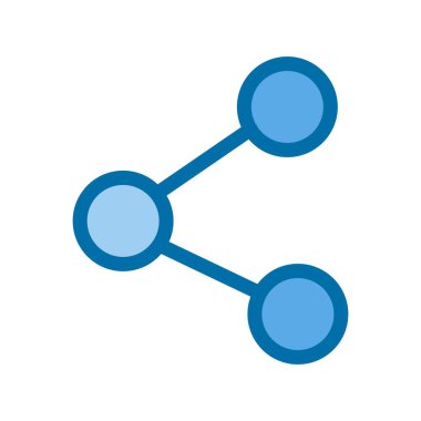 Bağlantı Doldurulmuş Mavi simge, simgeler, vektör