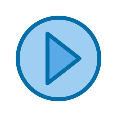 Doldurulmuş Mavi simgeyi, simgeleri, vektörü çal