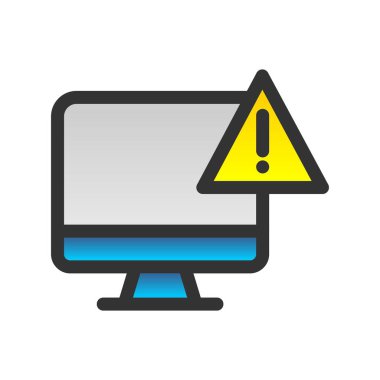 Uyarı Doldurulmuş Gradyan Vektör Simgesi Tasarımı