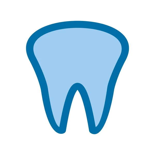 歯の充填ブルーベクトルアイコンデザイン — ストックベクタ