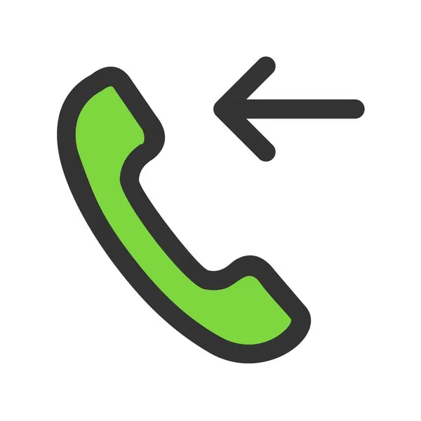 Incoming Call Filled Gradient Vector Icon Design — Stock Vector