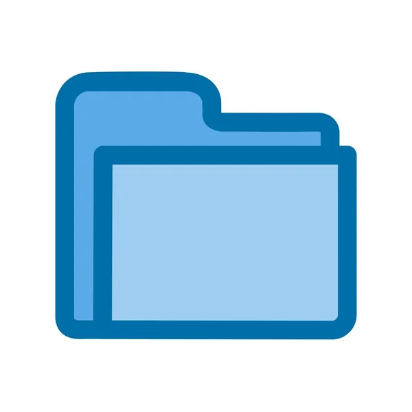 Folder Gevuld Blauwe Vector Icoon Ontwerp — Stockvector