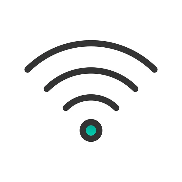 Wifi Gefüllte Gradient Vector Icon Design — Stockvektor