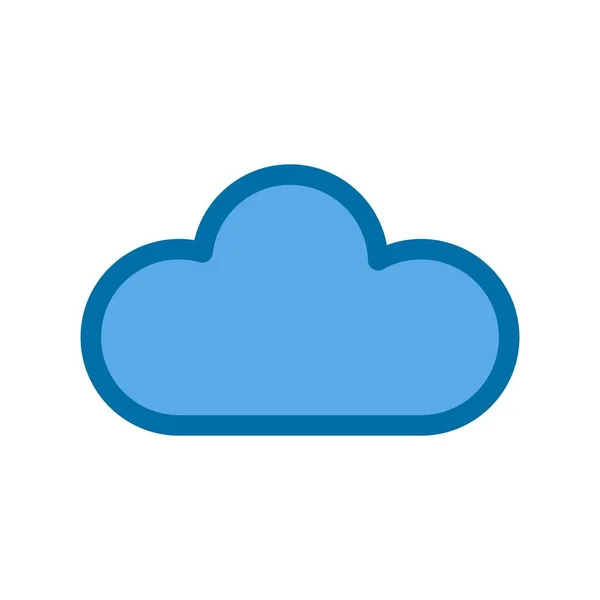 Cloud Filled Blue Pictogram Pictogrammen Vector — Stockvector