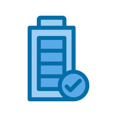 Tam Pil Dolu Mavi Vektör Simgesi Tasarımı