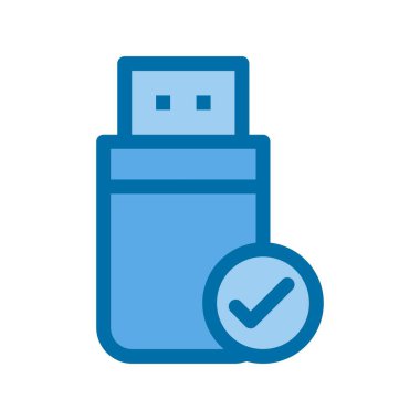 Usb Mavi Vektör Simgesi Tasarımı