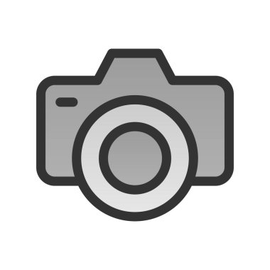 Fotoğraf Kamerası Gradyan Vektör Simgesi Tasarımı