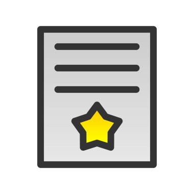 Akreditasyon Dolu Gradyan Vektör Simgesi Tasarımı