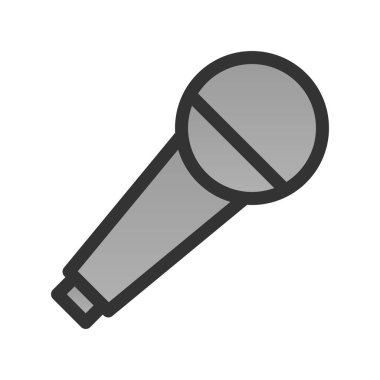 Karaoke Dolu Gradyan Vektör Simgesi Tasarımı