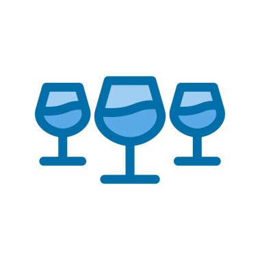 Gözlük Doldurulmuş Mavi Vektör Simgesi Tasarımı