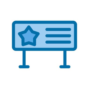 Sancak İçi Mavi Vektör Simgesi Tasarımı