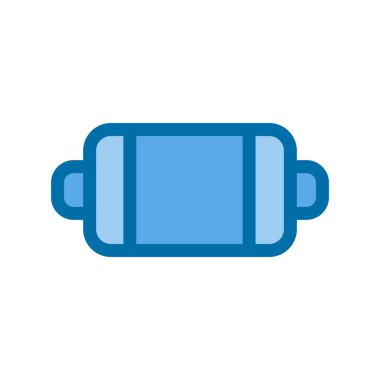 Tepsi Dolu Mavi Vektör Simgesi Tasarımı