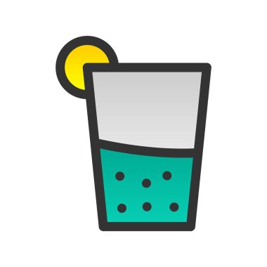 Süt Çayı Gradyan Vektör Simgesi Tasarımı