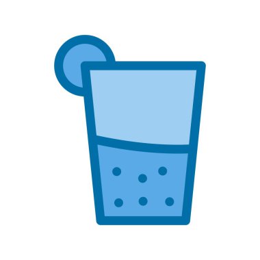 Süt Çayı Mavi Vektör Simgesi Tasarımı