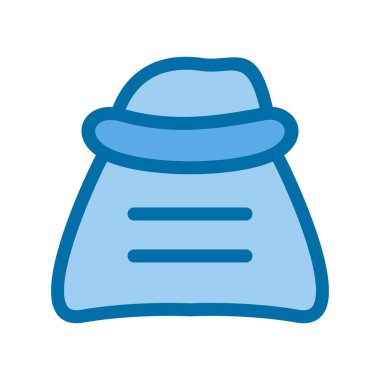 Şeker Doldurulmuş Mavi Vektör Simgesi Tasarımı