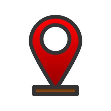 Pin Doldurulmuş Gradyan Vektör Simgesi Tasarımı