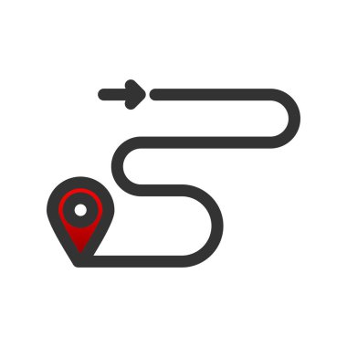 İşaretçi Doldurulmuş Gradyan Vektör Simgesi Tasarımı