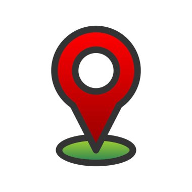 Pin Doldurulmuş Gradyan Vektör Simgesi Tasarımı