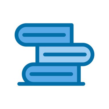 Mavi Vektör Simgesi Tasarımı Doldurulmuş Kitaplar