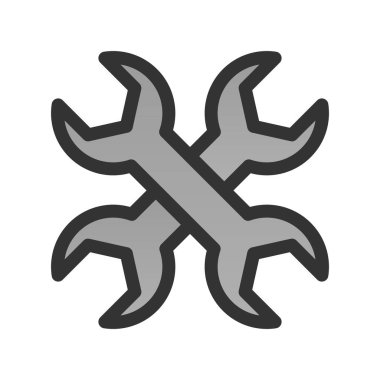 Araçlar ve Utensiller Gradyan Vektör Simgesi Tasarımı