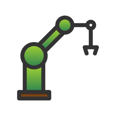 Robotik Doldurulmuş Gradyan Vektör Simgesi Tasarımı