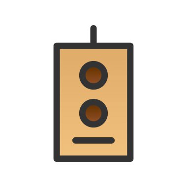 Kontrol Doldurulmuş Gradyan Vektör Simgesi Tasarımı