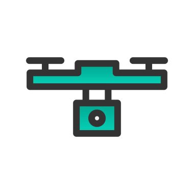 Drone Gradyan Vektör Simgesi Tasarımı