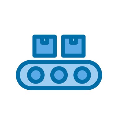 Taşıyıcı Mavi Vektör Simgesi Tasarımı