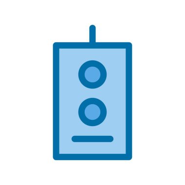 Kontrol Dolu Mavi Vektör Simgesi Tasarımı