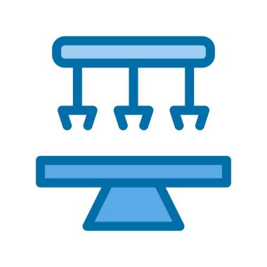 Robotik Cerrahi Mavi Vektör Simgesi Tasarımı