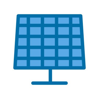 Güneş Paneli Mavi Vektör Simgesi Tasarımı