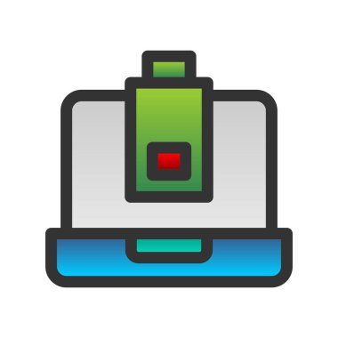 Pil Doldurulmuş Gradyan Vektör Simgesi Tasarımı