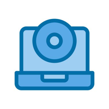 Cd Mavi Vektör Simgesi Tasarımı