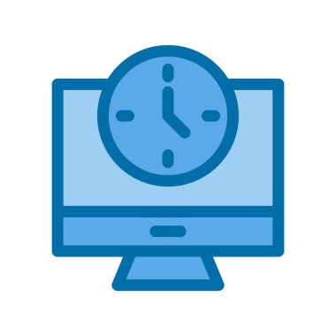 Zamanlayıcı Mavi Vektör Simgesi Tasarımı