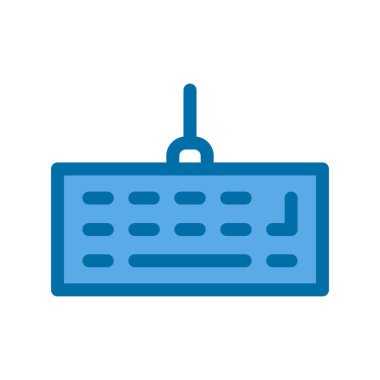 Klavye Mavi Vektör Simgesi Tasarımı
