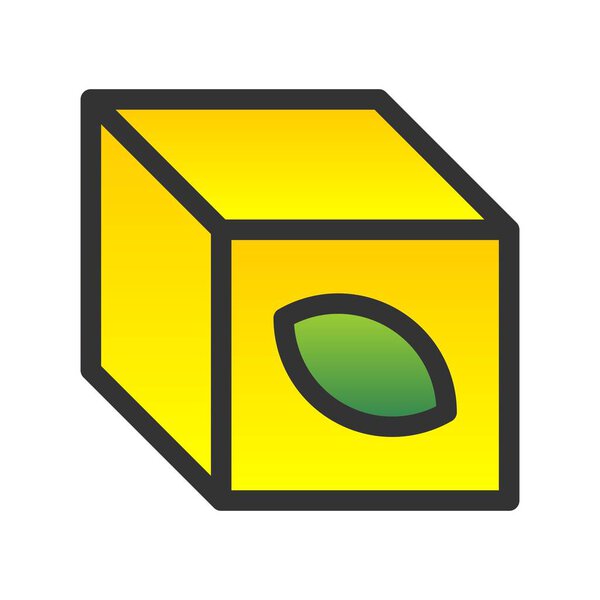 Sugar Cubes Filled Gradient Vector Icon Design