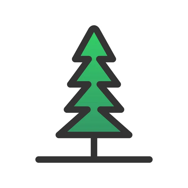 Árbol Lleno Gradiente Vector Icono Diseño — Vector de stock